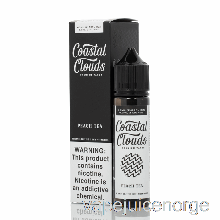 Vape Juice Fersken Te - Coastal Clouds Co. - 60ml 3mg